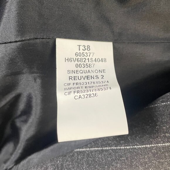 Sinéquanone Wide Neck Double Breasted Diplomatic Stripes Blazer Size 38 - Picture 11 of 13